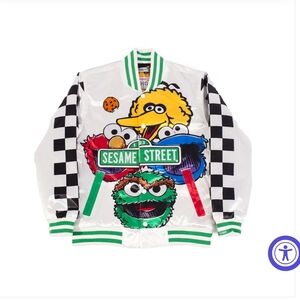 SESAME Street SATIN JACKET WHITE
